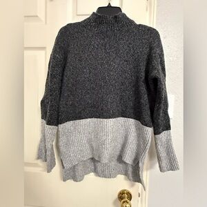 Michael Kors Charcoal and Light Gray Turtleneck Sweater